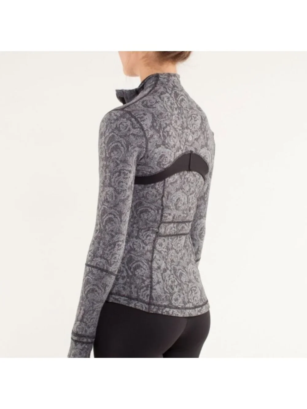 Lululemon Define Jacket *Brushed Rose Herringbone Black / Black